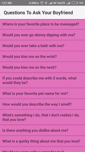Questions To Ask Your Boyfrien Schermafbeelding 2