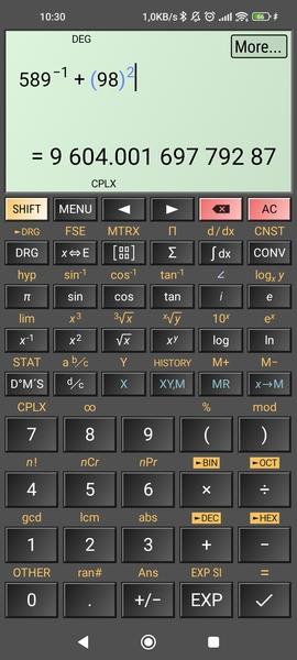 HiPER Scientific Calculator 螢幕截圖 1