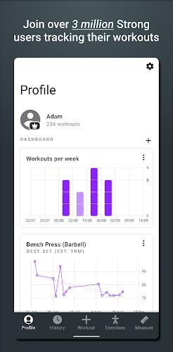 Strong Workout Tracker Gym Log Capture d'écran 0