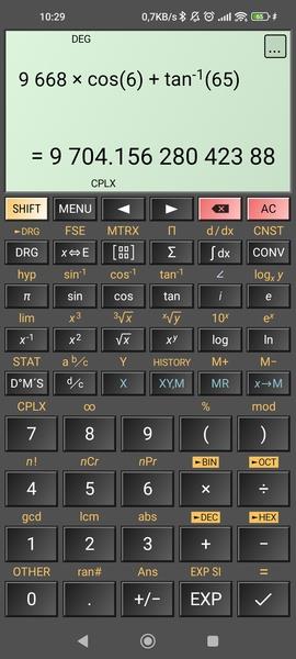 HiPER Scientific Calculator 螢幕截圖 3