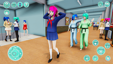 Anime Girl High School Life 3D Schermafbeelding 0