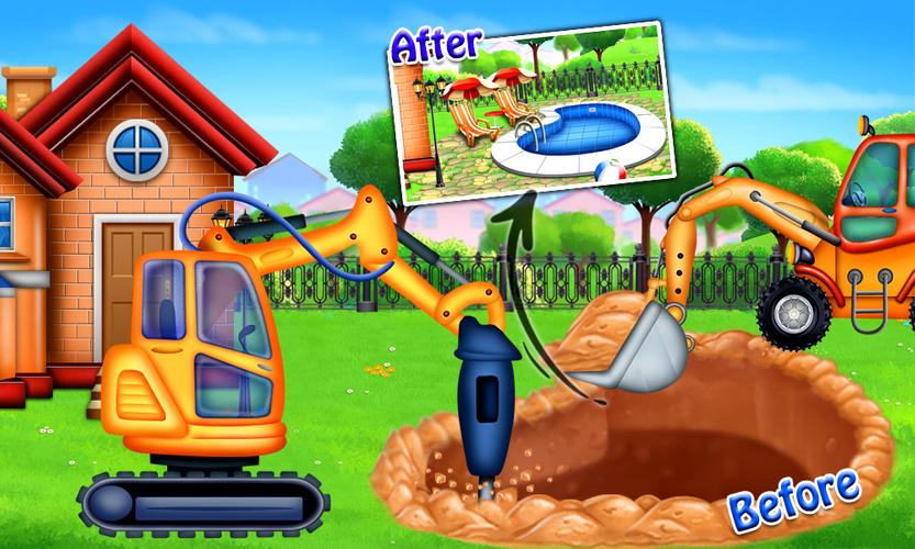 Build Town House with Trucks 螢幕截圖 3