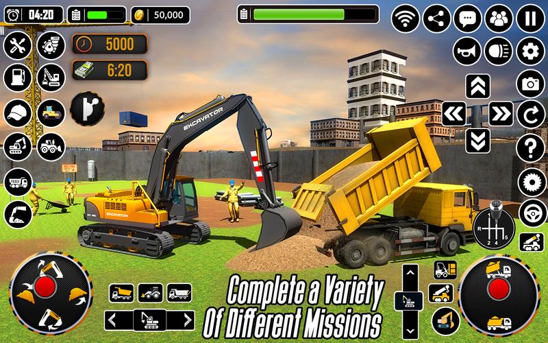 City Heavy Excavator Crane 3D 螢幕截圖 1