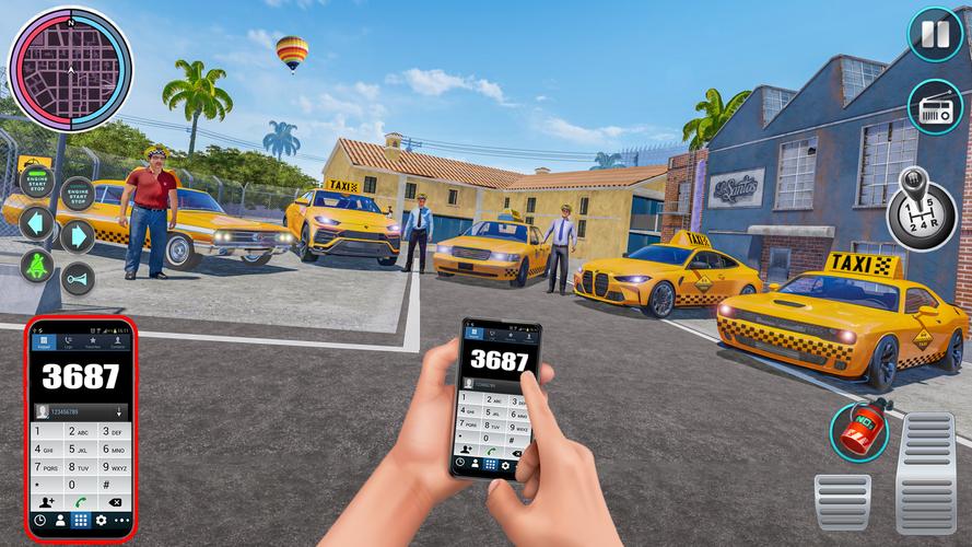 Taxi Traffic Car Racing Games स्क्रीनशॉट 1