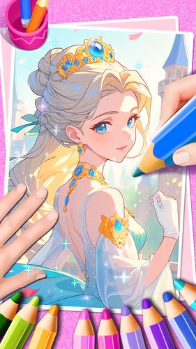 Schermata Princess Game Fantasy Coloring 3