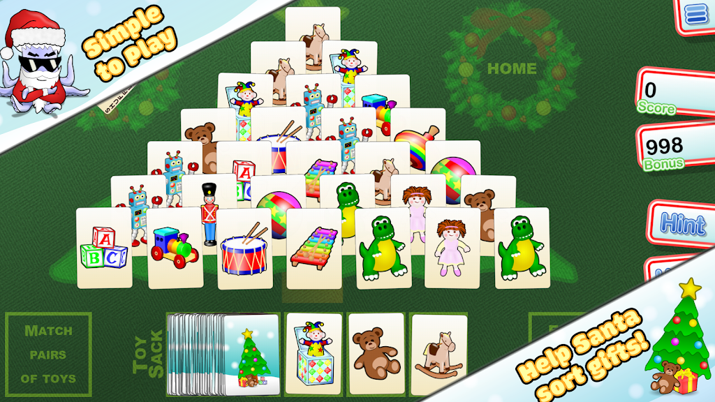 Christmas Tree Solitaire Ekran Görüntüsü 0