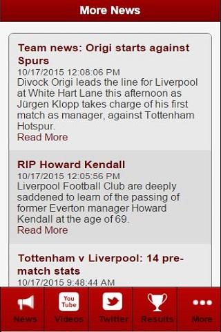 Liverpool Football News ဖန်သားပြင်ဓာတ်ပုံ 1