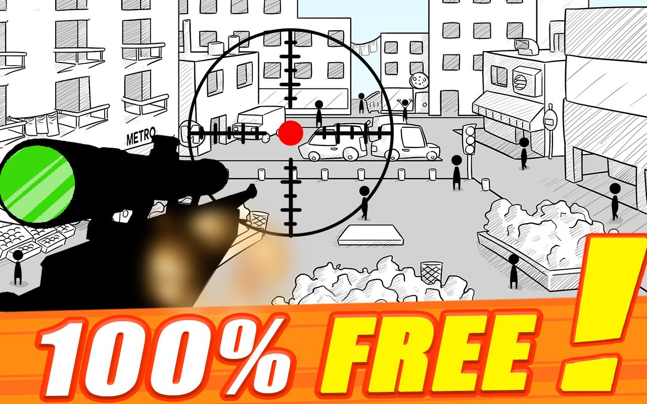 Stickman sniper : Tap to kill Ekran Görüntüsü 1