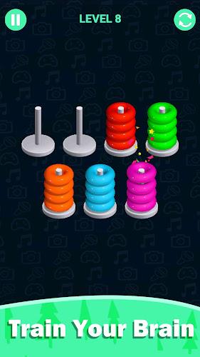 Stacolor: Hoop Stack Ring Game スクリーンショット 2