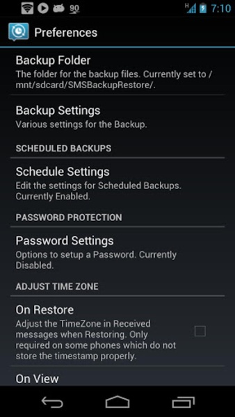 SMS Backup & Restore スクリーンショット 1