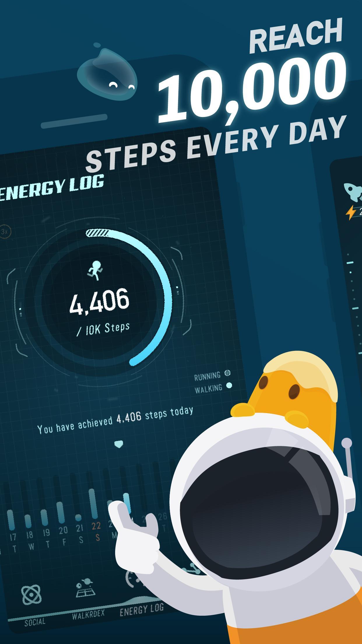 Walkr: Fitness Space Adventure Capture d'écran 0