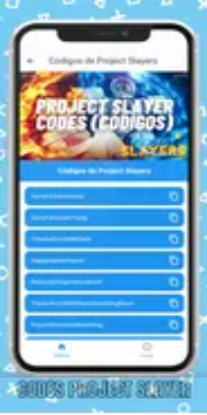 Project Slayers Codes Privados 螢幕截圖 0