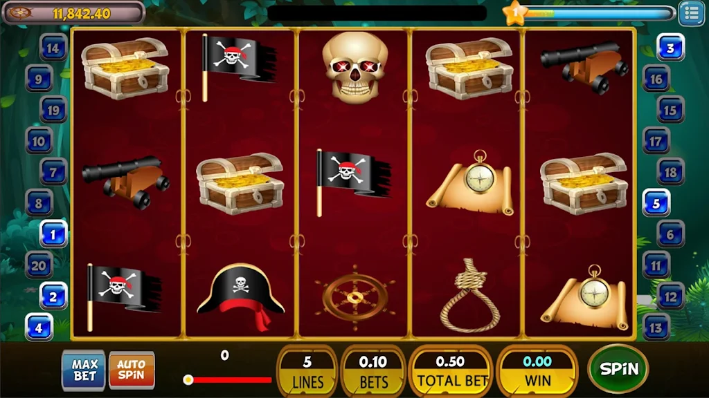 Pirates Slot Machine Treasure Spins Zrzut ekranu 1