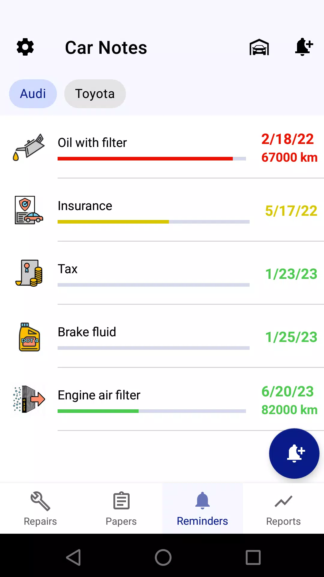 Car service tracker Schermafbeelding 2