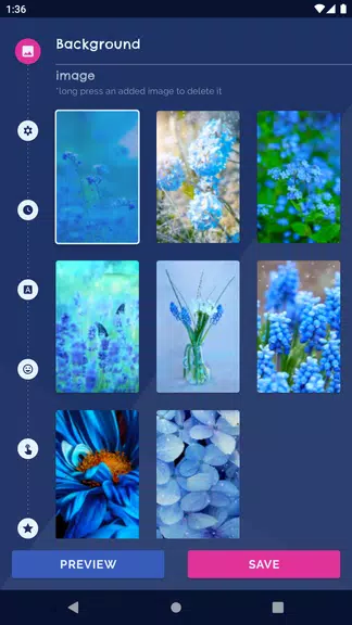 Blue Flowers Live Wallpaper Ảnh chụp màn hình 0