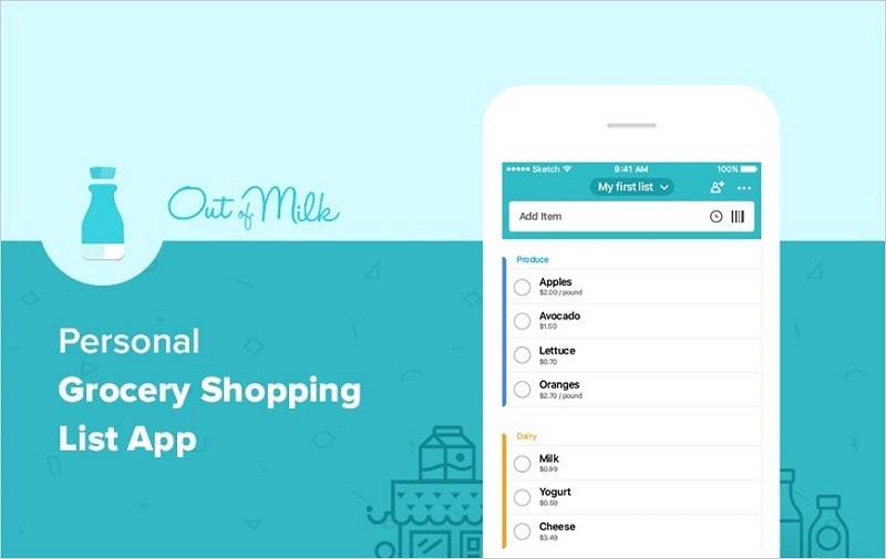 Grocery List App - Out of Milk 螢幕截圖 0