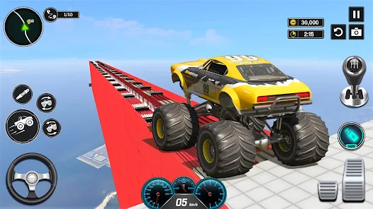 Monster Truck Mega Ramp - Extreme Stunts GT Racing Screenshot 2