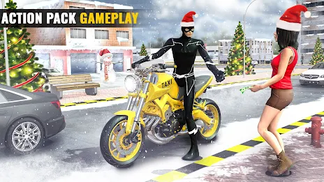 Schermata Superhero Bike Taxi: Bike Game 2