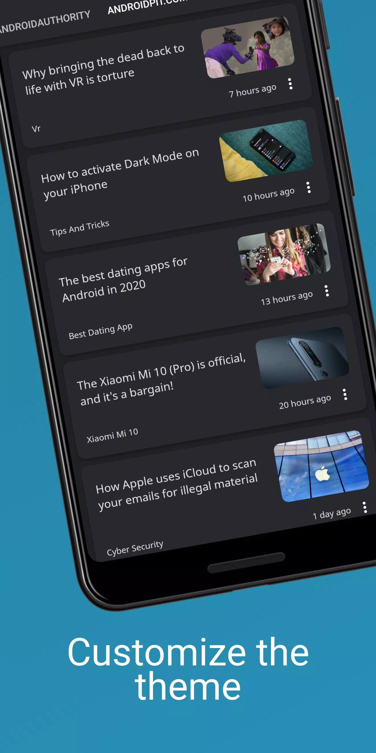 Schermata News on Android™ 3