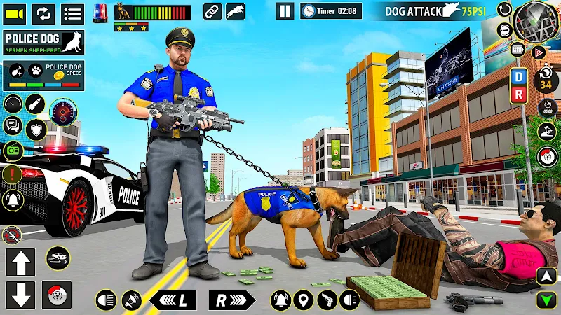 Police Dog Subway Crime Shoot ภาพหน้าจอ 0