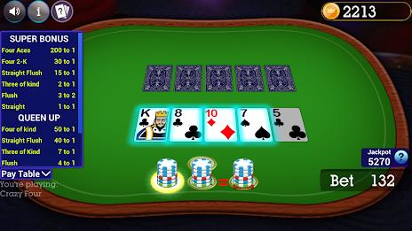 Crazy Four Poker Schermafbeelding 2