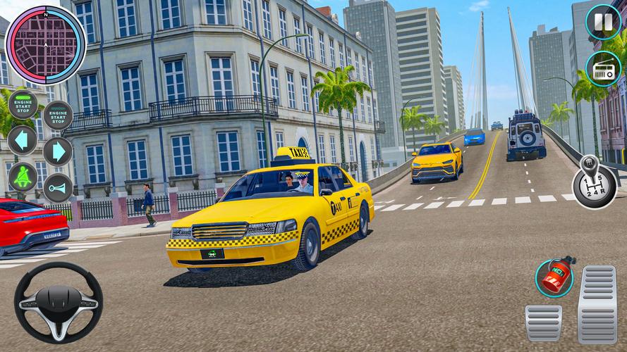 Taxi Traffic Car Racing Games स्क्रीनशॉट 3