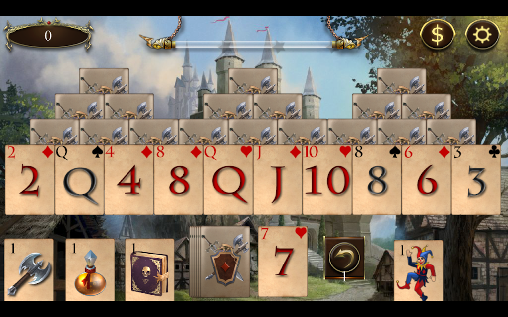 Legends of Solitaire Curse of the Dragons TriPeaks 스크린샷 2