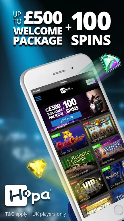 Hopa Casino – Online Slots, Live Casino & Roulette Zrzut ekranu 0