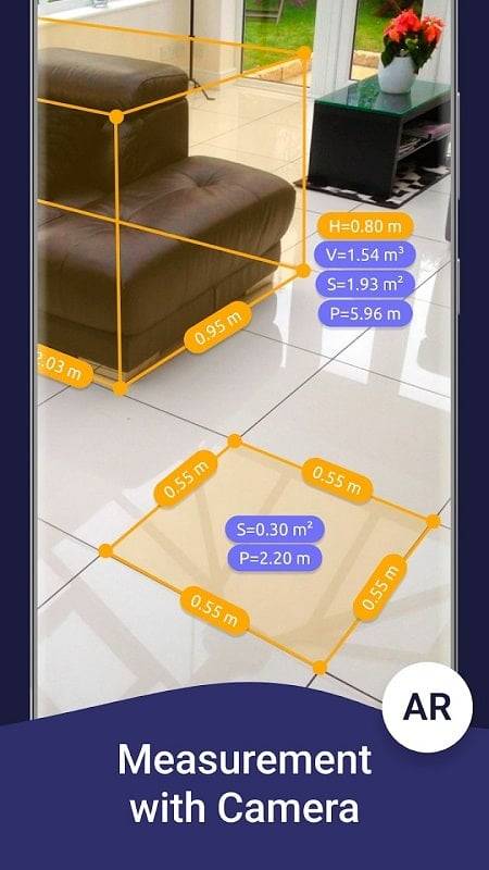 AR Ruler App: Tape Measure Cam Captura de pantalla 3