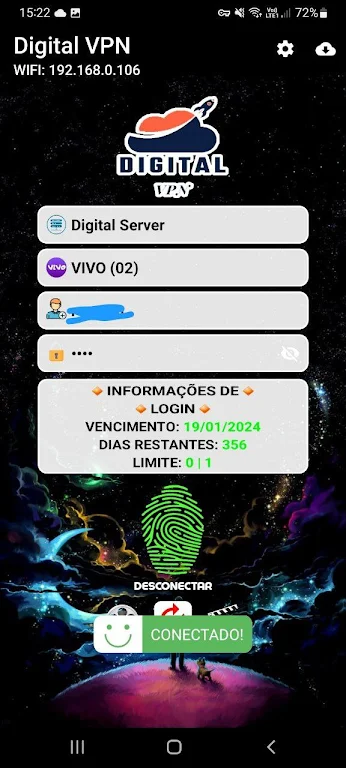 DigitalVPN Captura de tela 1