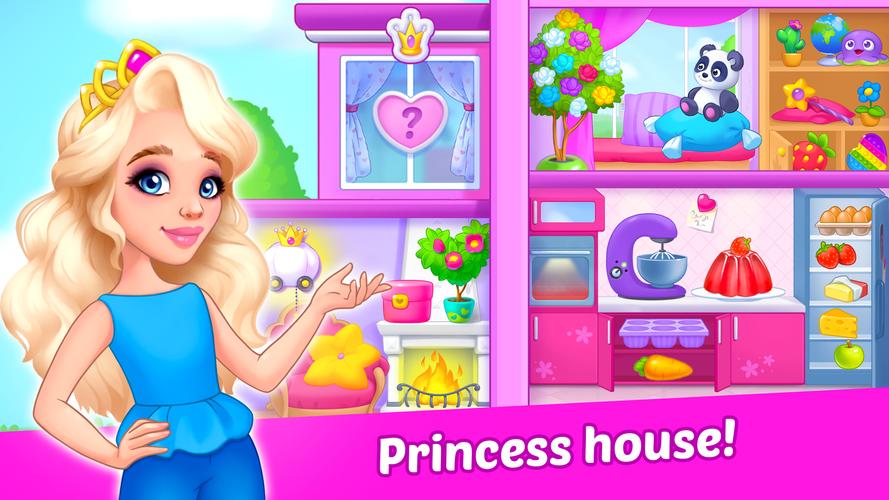 Princess girl paper House game Capture d'écran 0