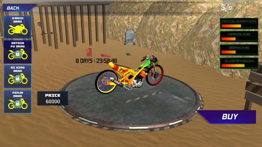Indonesian Drag Bike Simulator Captura de tela 0