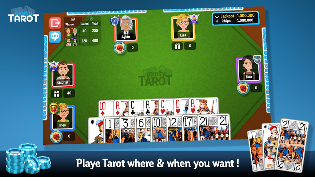 Multiplayer Tarot Game स्क्रीनशॉट 0