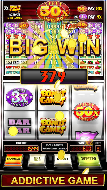 Schermata Triple Fifty Times Pay - Free Vegas Style Slots 3
