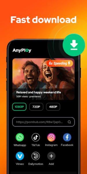 Video Player - AnyPlay Tangkapan skrin 0