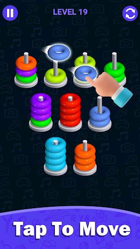 Stacolor: Hoop Stack Ring Game Zrzut ekranu 0