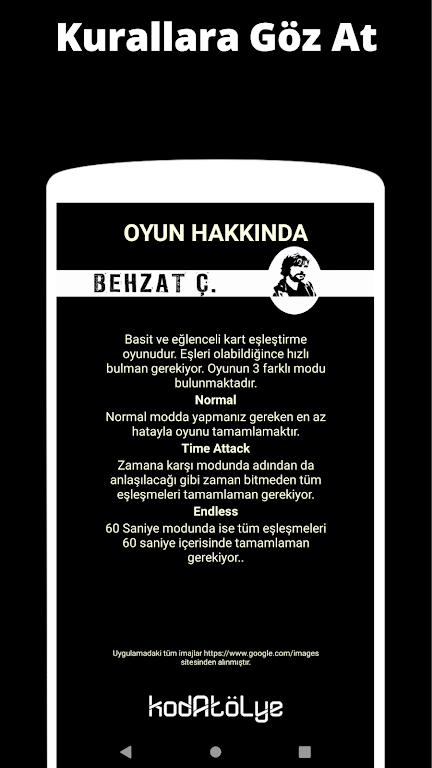 Behzat C. Card Matching Game Ekran Görüntüsü 3