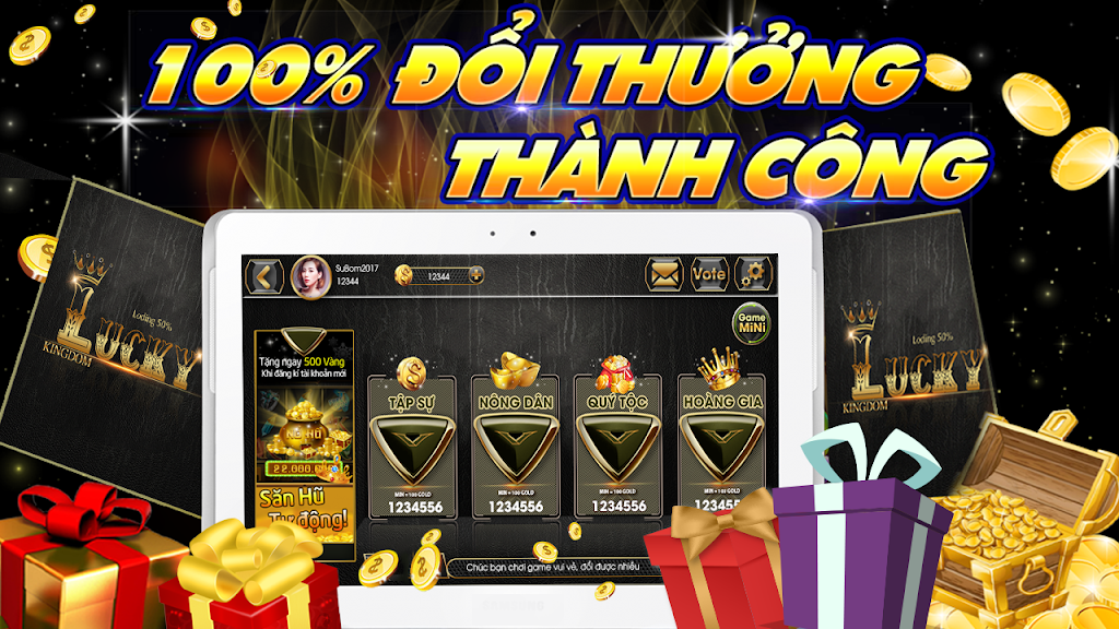 Slot - Vuong quoc lucky, Game Danh Bai Doi Thuong ဖန်သားပြင်ဓာတ်ပုံ 1