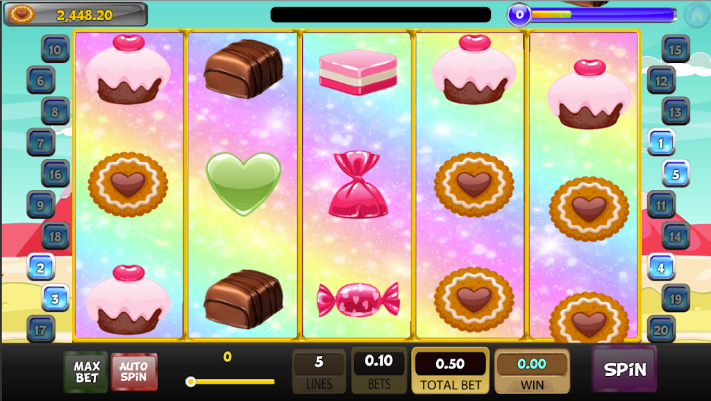 Candy Sweet Slot machine 螢幕截圖 3