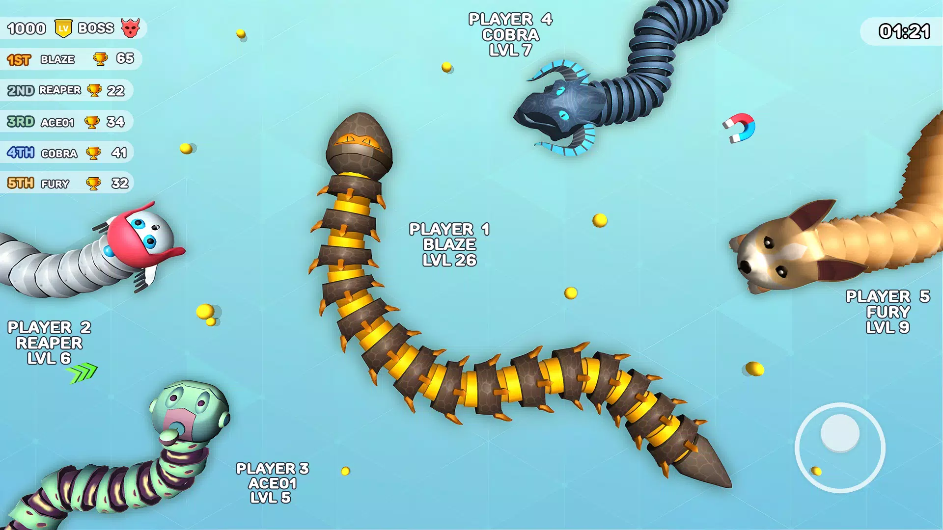 Schermata Worms Clash - Snake Games 1