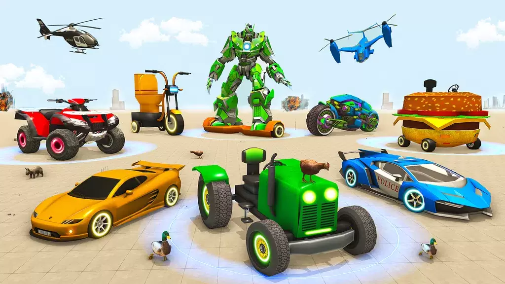 Police Tiger Robot Car Game 3d Captura de pantalla 3