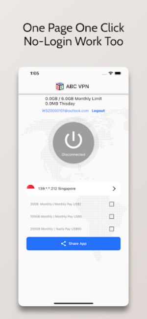 ABC VPN - Very Easy Good VPN Captura de tela 0