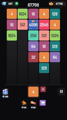 X2 Blocks - 2048 Merge Game ภาพหน้าจอ 0