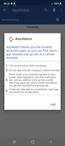 Schermata AppWatch - Popup Ad Detector 1