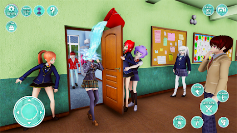 Anime Girl High School Life 3D Schermafbeelding 2