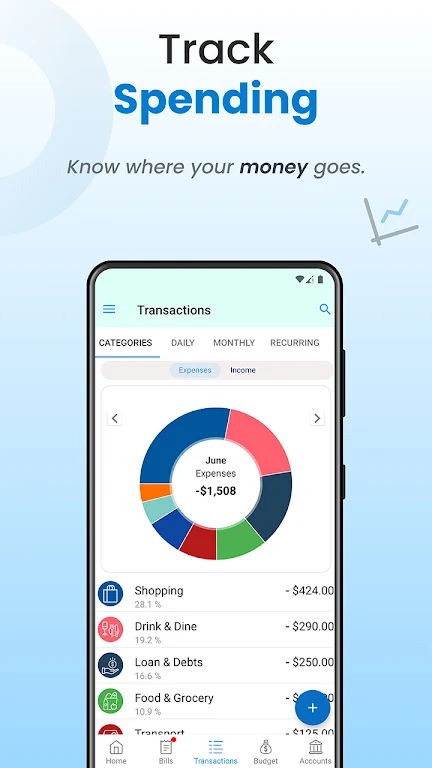 Bill Payment Organizer, Budget Screenshot 3