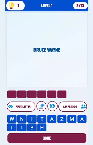 Superhero Identity Word Quiz Schermafbeelding 1