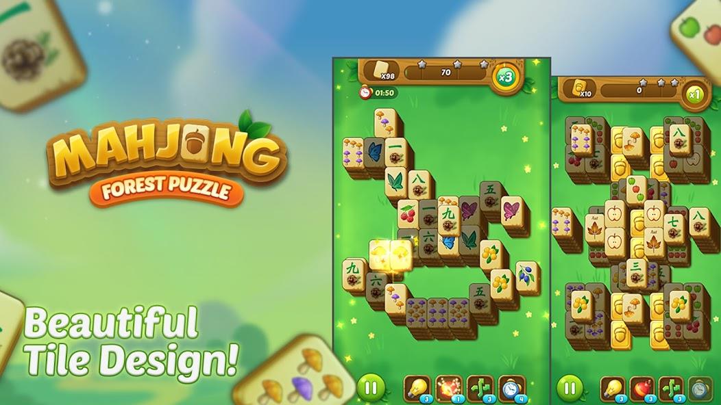 Mahjong Forest Puzzle Mod ภาพหน้าจอ 1