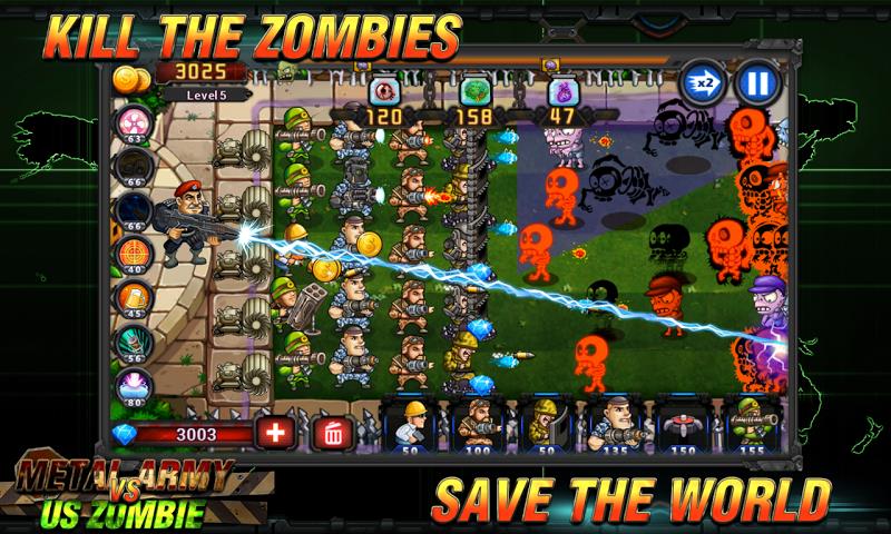 Army vs Zombies :Tower Defense Скриншот 2