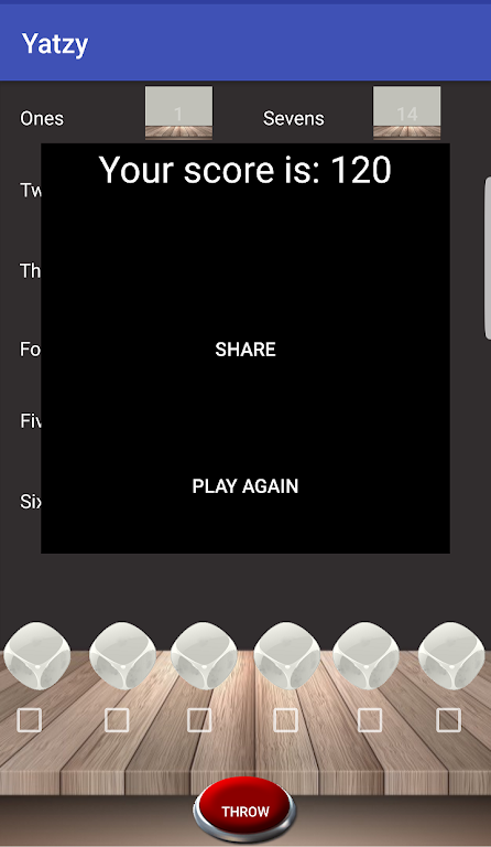 Yatzy - Your Online Score স্ক্রিনশট 1